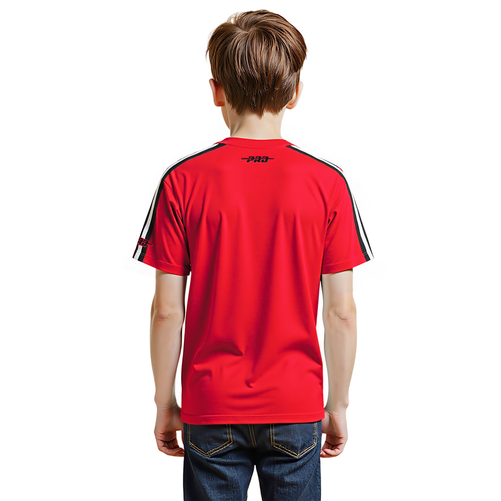 NFL KANSAS CITY CHIEFS RETRO CLASSIC SINGLE JERSEY BIG BOYS SINGLE JERSEY TAPING TEE (RED/BLACK)