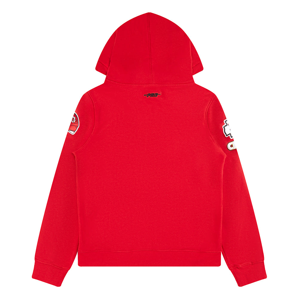 NFL KANSAS CITY CHIEFS CLASSIC BIG BOY'S FLC FZ PO HOODIE (RED)