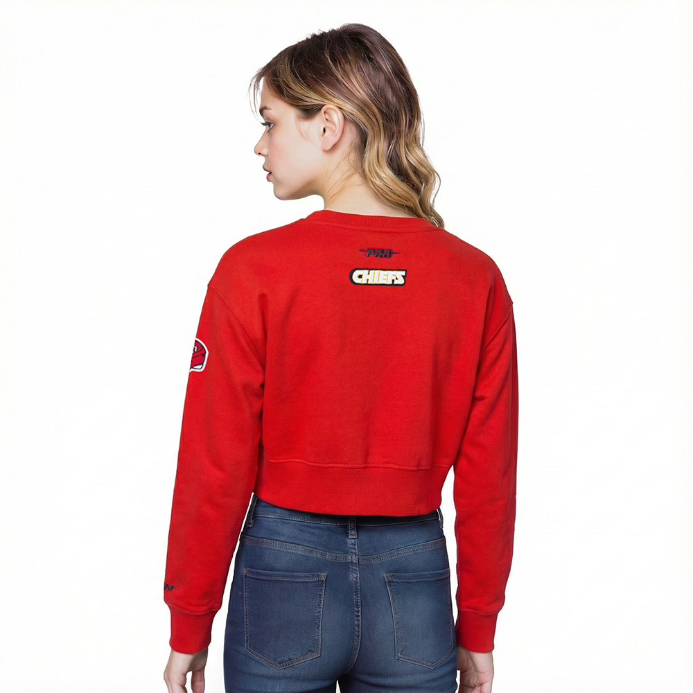 NFL KANSAS CITY CHIEFS CLASSIC BIG GIRL'S FLC CREWNECK (RED)