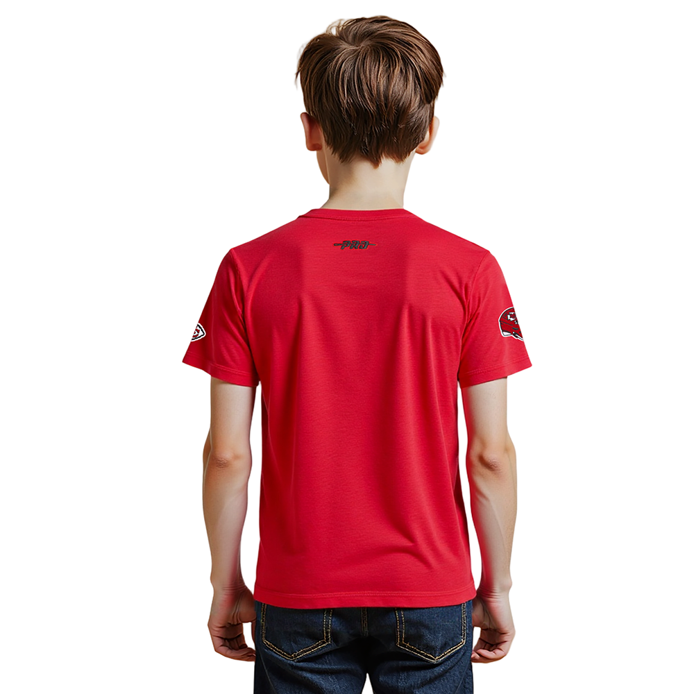 NFL KANSAS CITY CHIEFS CLASSIC LITTLE BOYS SHORT SLEEVE TEE (RED)