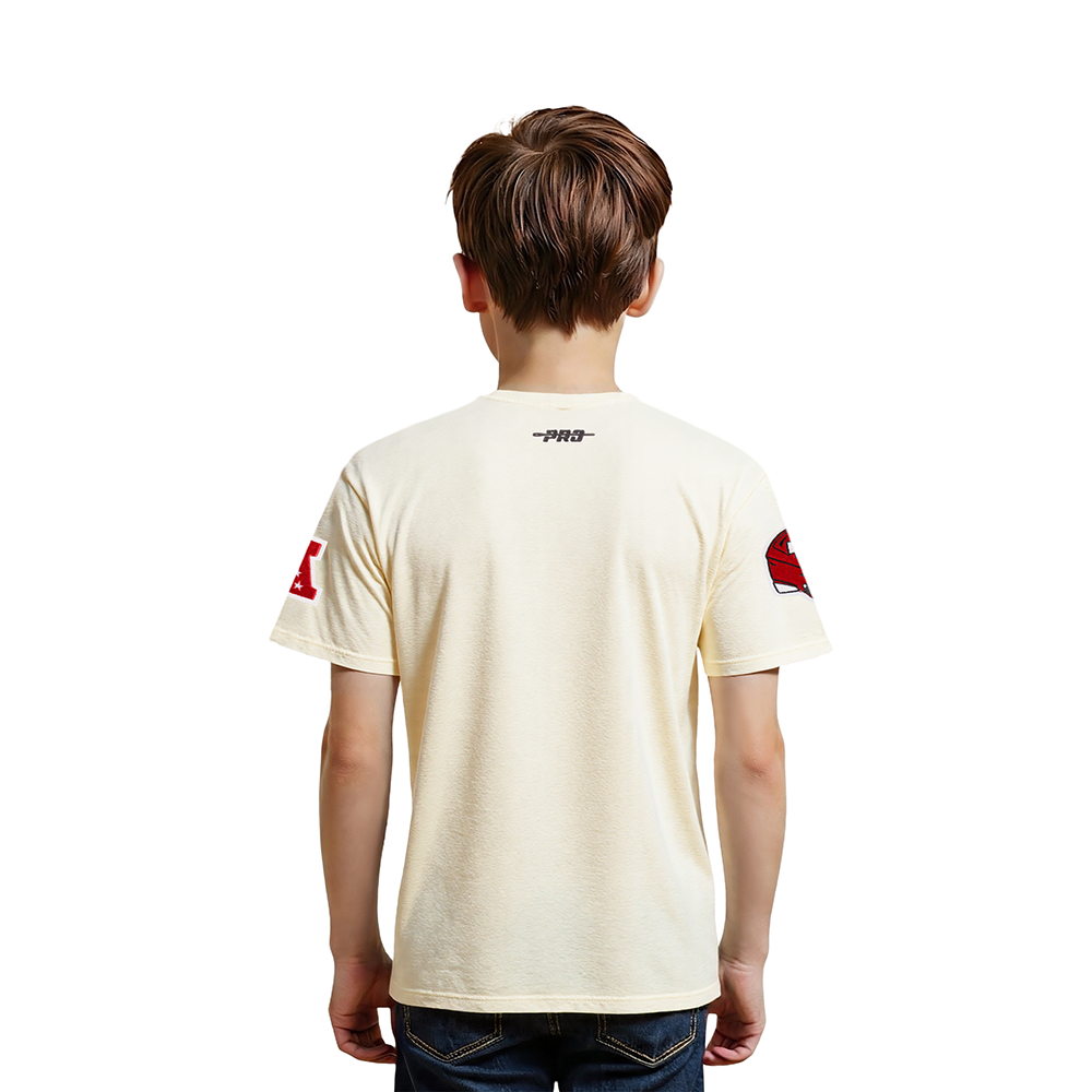 NFL KANSAS CITY CHIEFS RETRO CLASSIC LITTLE BOY'S SS TEE (EGGSHELL)