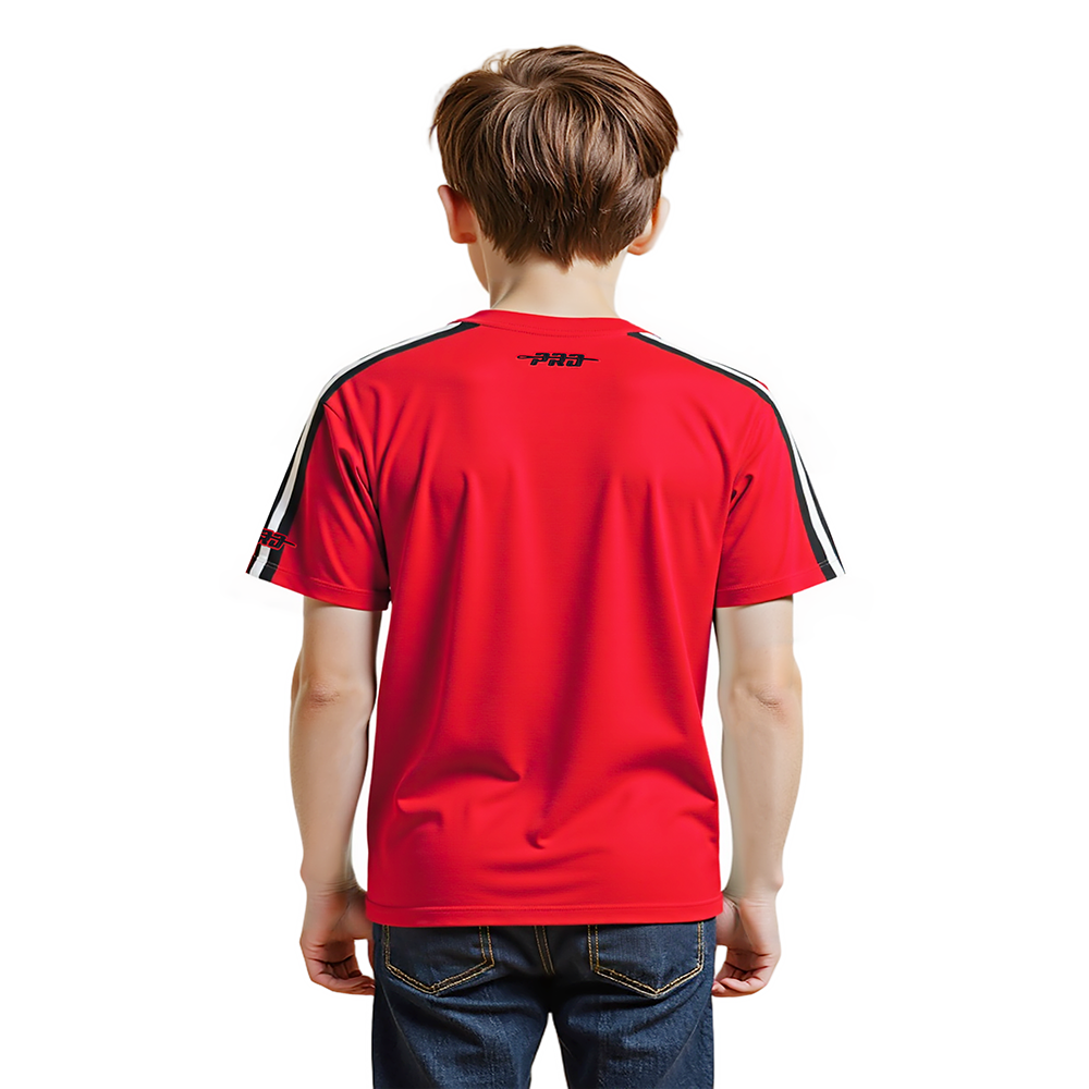 NFL KANSAS CITY CHIEFS RETRO CLASSIC LITTLE BOYS SHORT SLEEVE TAPING TEE (RED/BLACK)