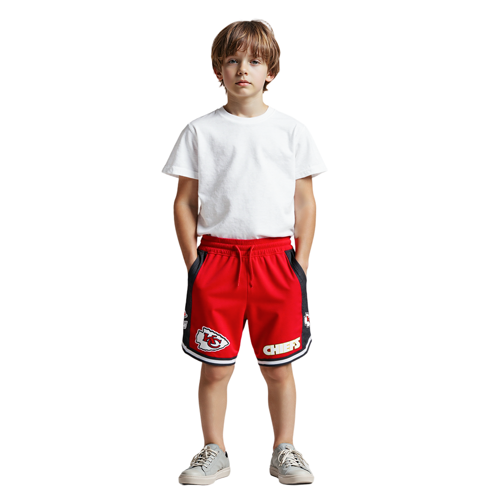 NFL KANSAS CITY CHIEFS CLASSIC LITTLE BOYS FLEECE 2.0 SHORT (RED/BLACK)