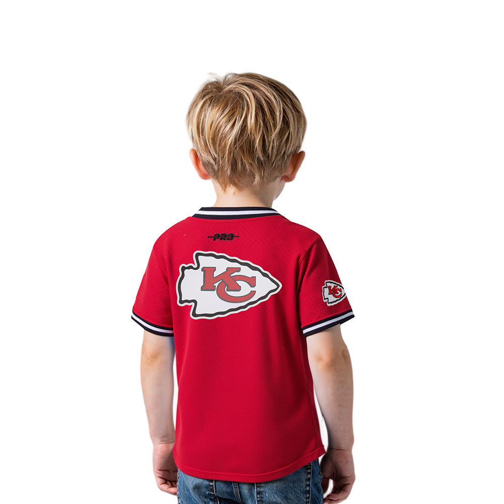 NFL KANSAS CITY CHIEFS CLASSIC TODDLER BOYS SHORT SLEEVE MESH TEE (RED/BLACK)
