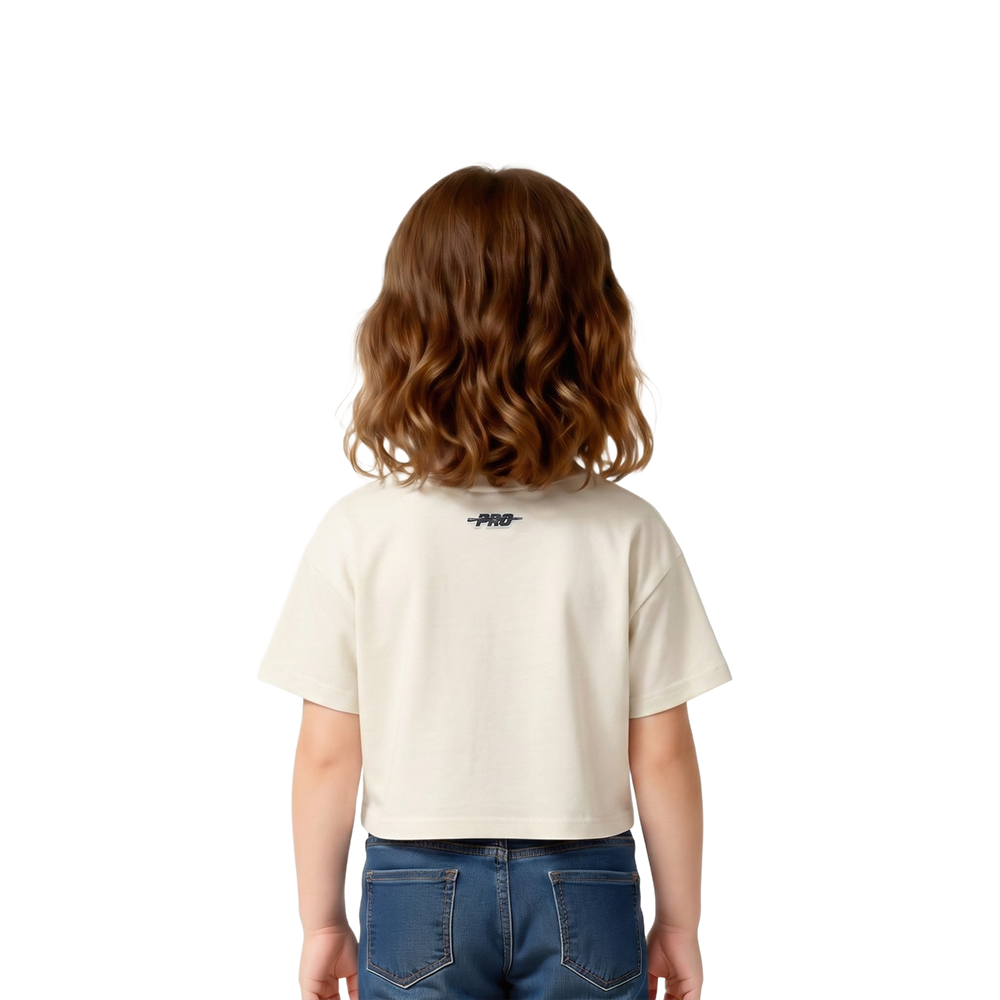 NFL KANSAS CITY CHIEFS RETRO CLASSIC TODDLER GIRL'S SS BOXY TEE (EGGSHELL)