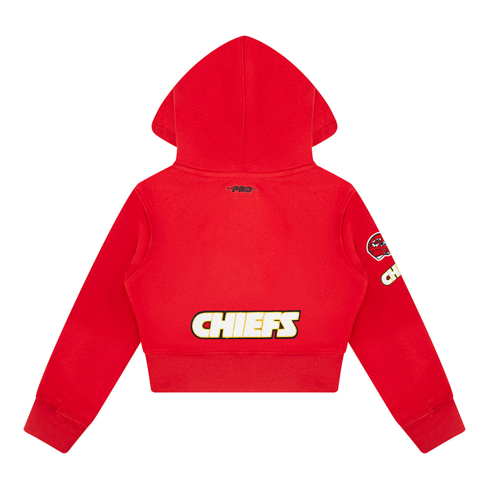 NFL KANSAS CITY CHIEFS CLASSIC TODDLER GIRLS FLEECE FULL ZIP HOODIE  (RED)