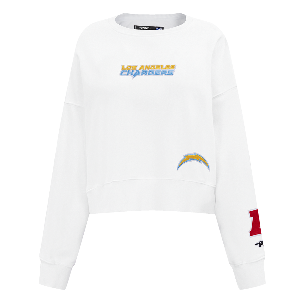 NFL LOS ANGELES CHARGERS WINGSPAN WOMEN'S FLC CREWNECK (WHITE)