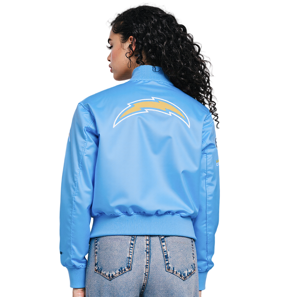 NFL LOS ANGELES CHARGERS CLASSIC WOMEN'S SATIN JACKET (UNIVERSITY BLUE)