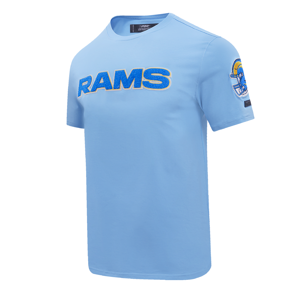 NFL LOS ANGELES RAMS CLASSIC CHENILLE SINGLE JERSEY TEE (UNIVERSITY BLUE)