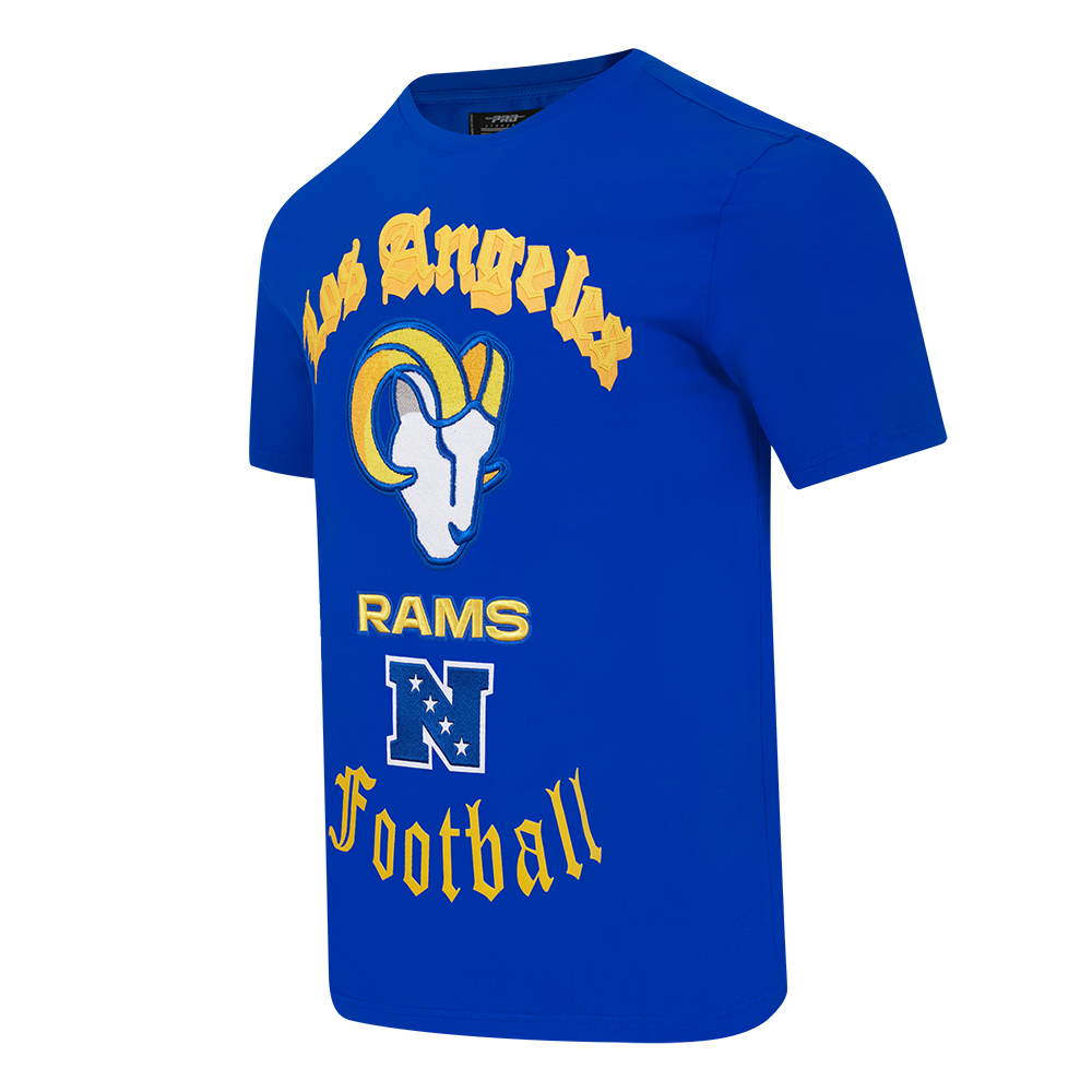 NFL LOS ANGELES RAMS OLD ENGLISH MEN'S TEE (ROYAL BLUE)