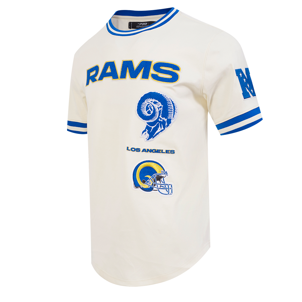 NFL LOS ANGELES RAMS RETRO CLASSIC MEN'S TEE (EGGSHELL/ ROYAL BLUE)