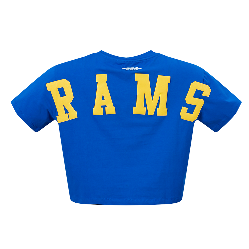 NFL LOS ANGELES RAMS VARSITY BLUES WOMEN'S  SJ BOXY TEE (LINEN)