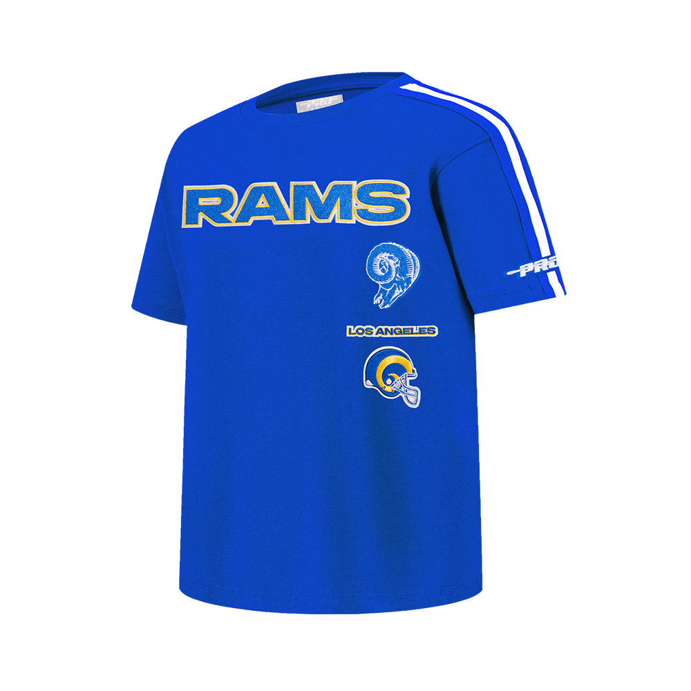 NFL LOS ANGELES RAMS RETRO CLASSIC BIG BOYS SHORT SLEEVE TAPING TEE (ROYAL BLUE)