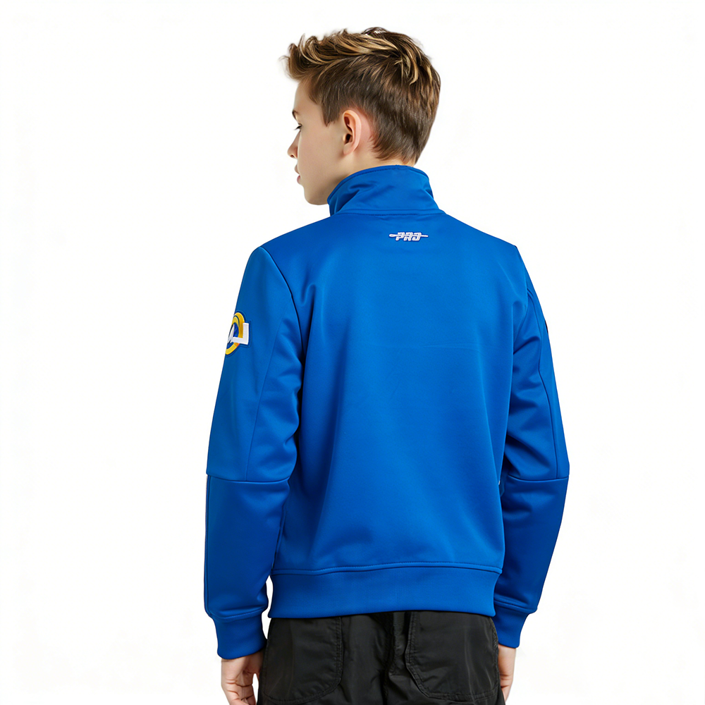 NFL LOS ANGELES RAMS CLASSIC BIG BOY'S TRACK JACKET (ROYAL BLUE)