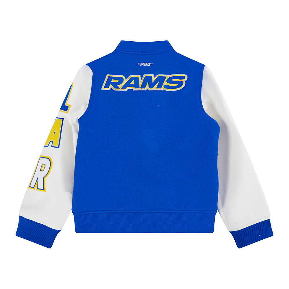NFL LOS ANGELES RAMS CLASSIC BIG BOYS WOOL VARSITY JACKET (ROYAL BLUE/WHITE)