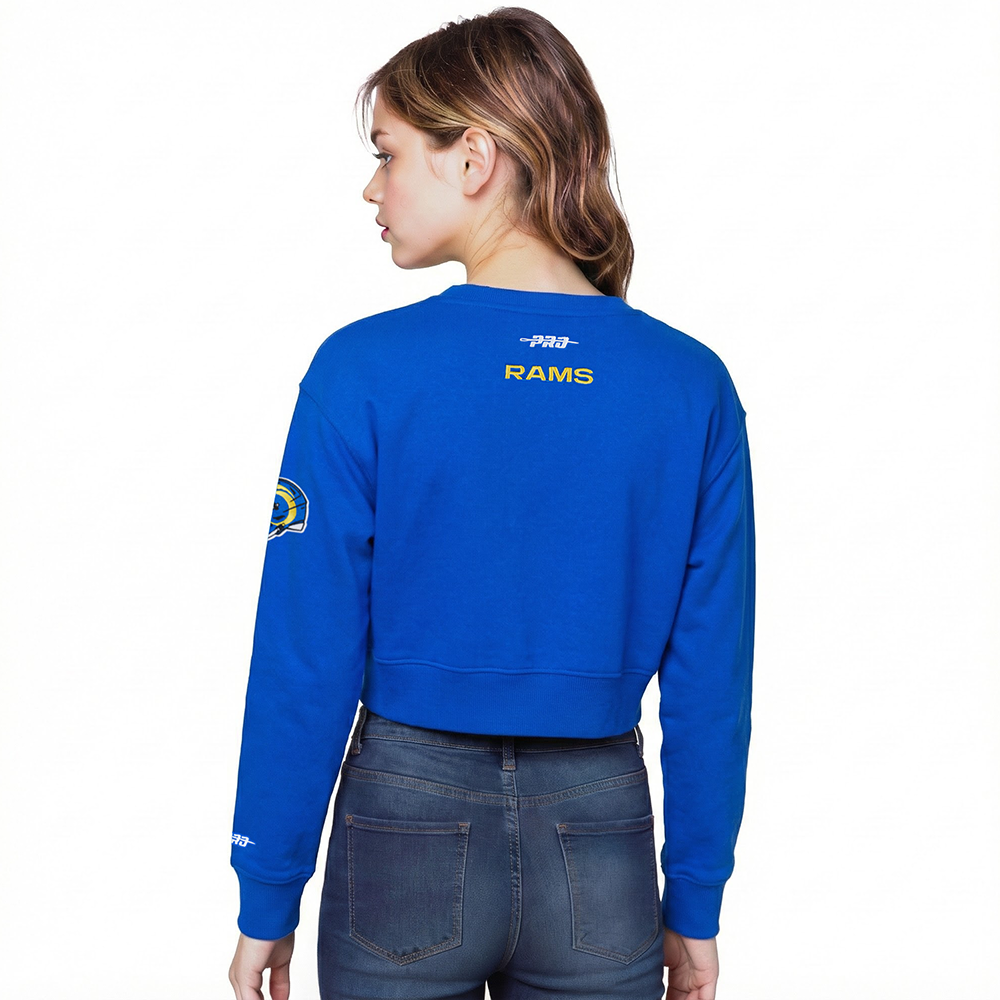 NFL LOS ANGELES RAMS CLASSIC BIG GIRL'S FLC CREWNECK (ROYAL BLUE)
