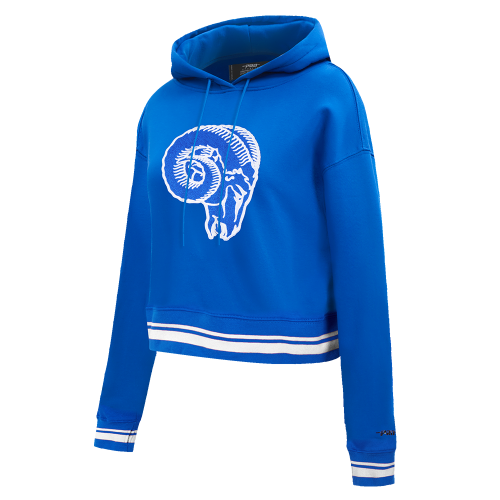 NFL LOS ANGELES RAMS RETRO CLASSIC WOMEN'S CREWNECK (EGGSHELL/ROYAL BLUE)