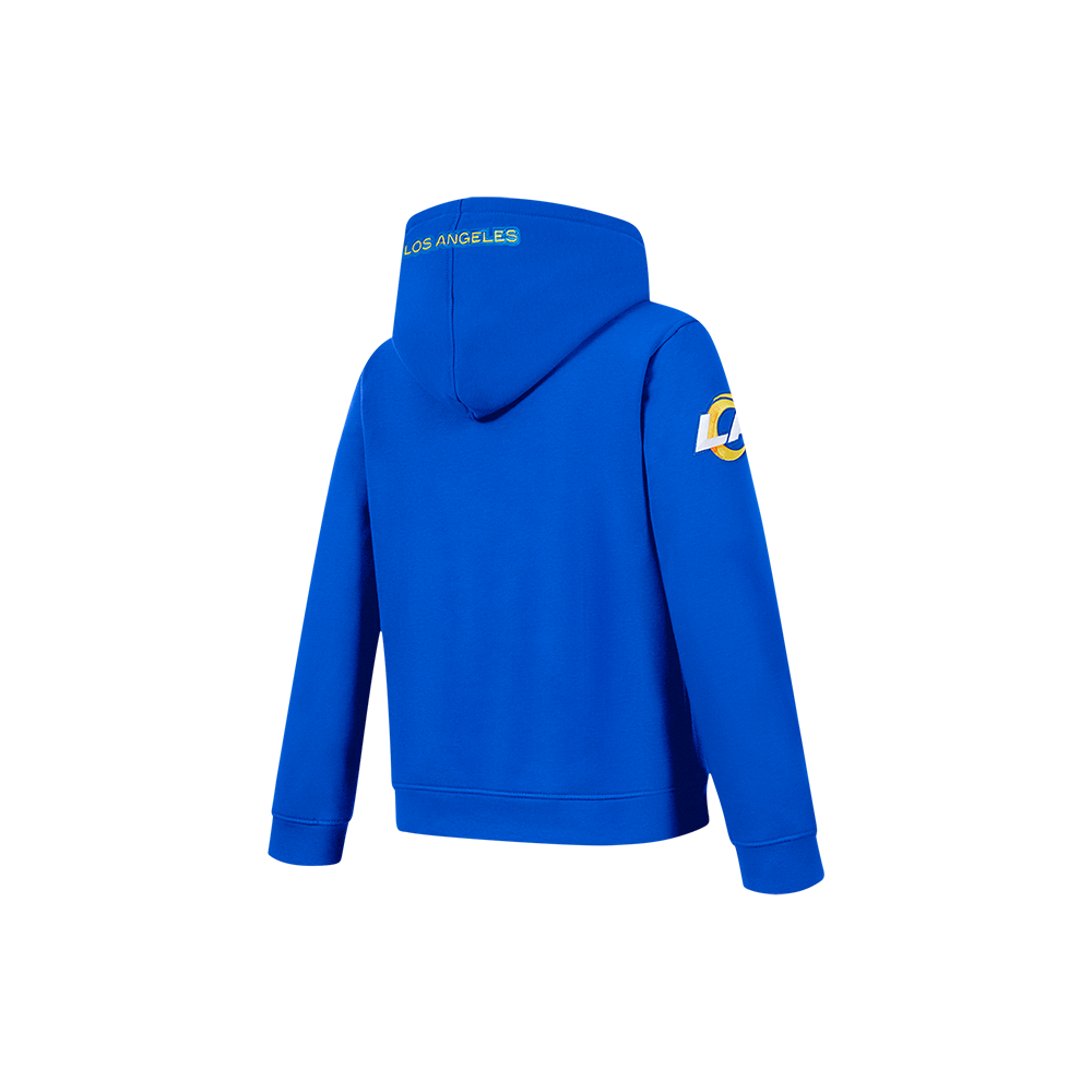 NFL LOS ANGELES RAMS CLASSIC CHENILLE LITTLE BOY'S FLEECE PO HOODIE (ROYAL BLUE)