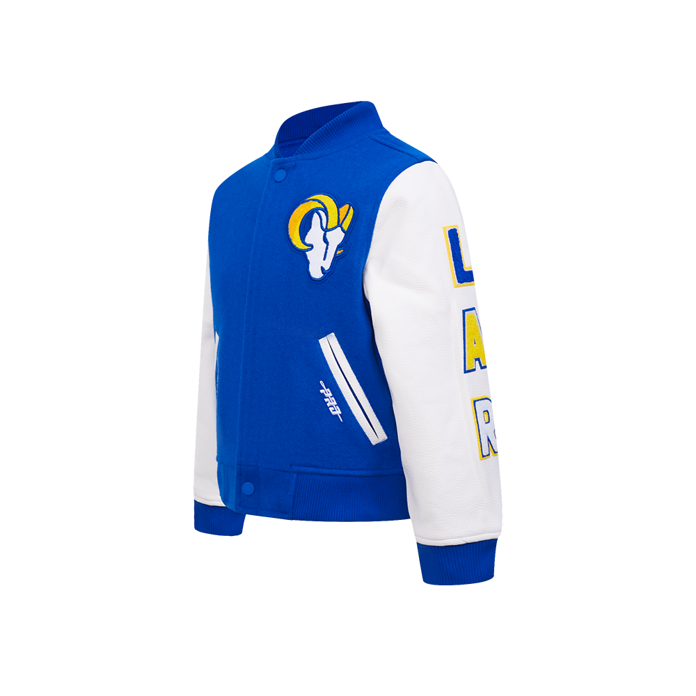 NFL LOS ANGELES RAMS CLASSIC LITTLE BOYS WOOL VARSITY JACKET (ROYAL BLUE/WHITE)