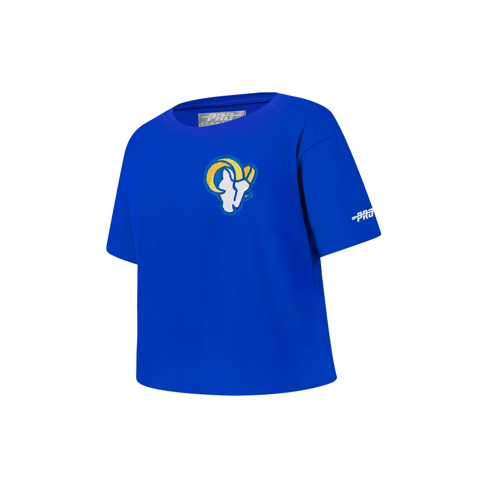 NFL LOS ANGELES RAMS CLASSIC LITTLE GIRLS SHORT SLEEVE BOXY TEE (ROYAL BLUE)