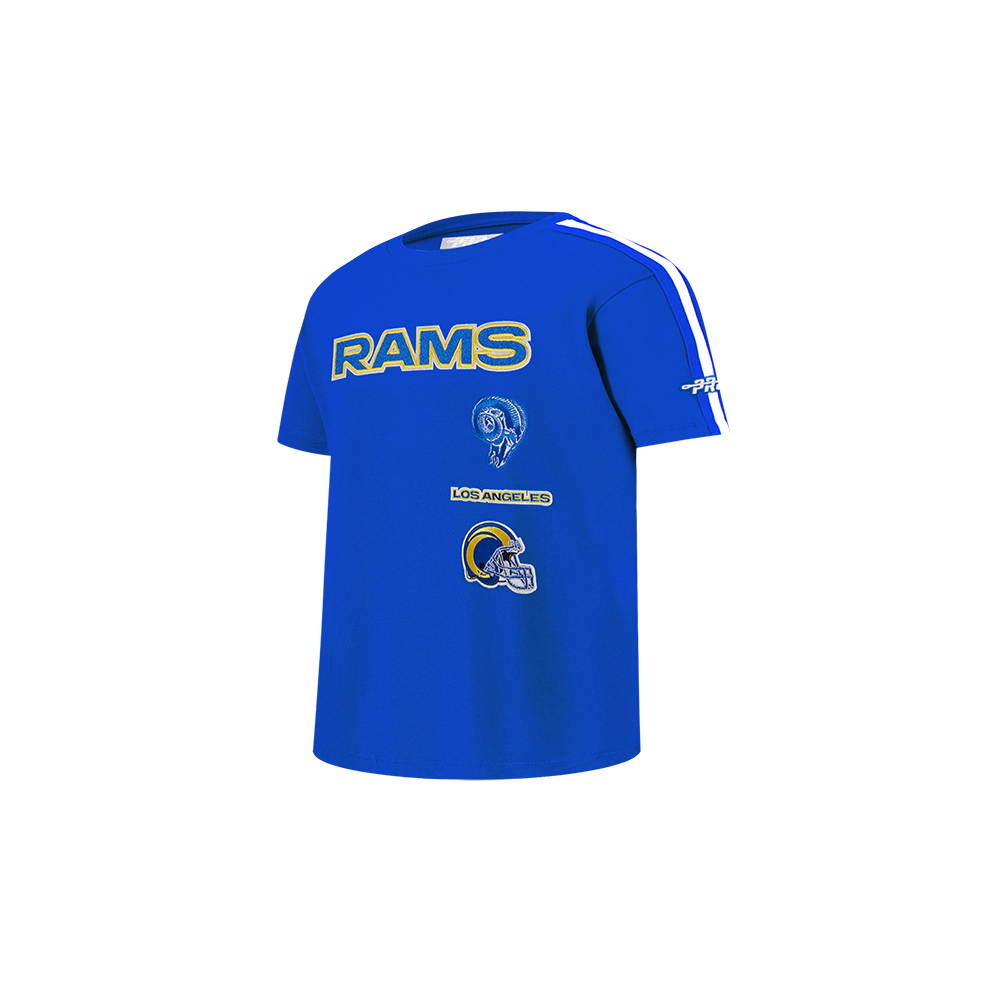 NFL LOS ANGELES RAMS RETRO CLASSIC TODDLER BOYS SHORT SLEEVE TAPING TEE (ROYAL BLUE)