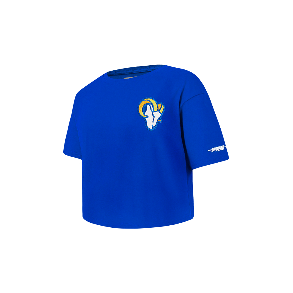 NFL LOS ANGELES RAMS CLASSIC TODDLER GIRLS SHORT SLEEVE BOXY TEE (ROYAL BLUE)