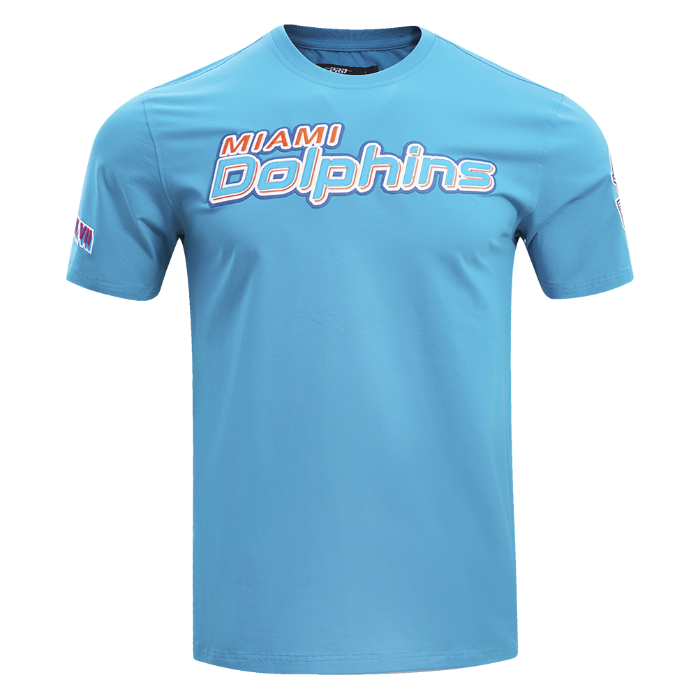 MIAMI DOLPHINS TACKLE TWILL SJ TEE (TEAL) – Pro Standard