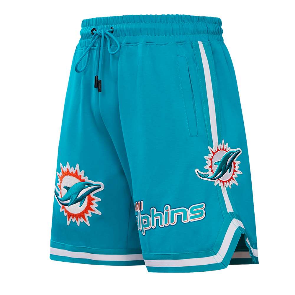 NFL MIAMI DOLPHINS CLASSIC CHENILLE DOUBLE KNIT SHORT (TEAL)