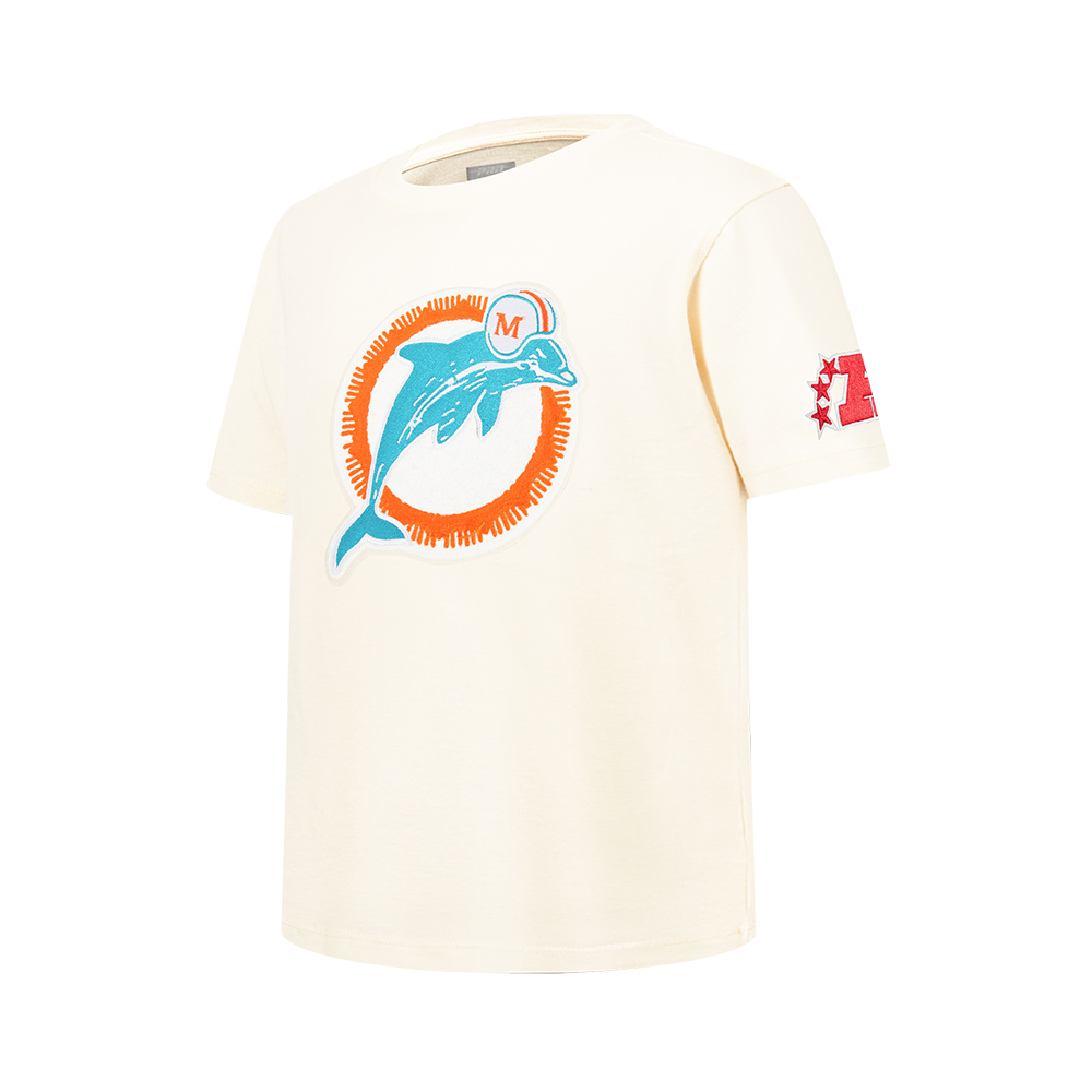 NFL MIAMI DOLPHINS RETRO CLASSICS BIG BOY'S SS TEE (EGGSHELL)