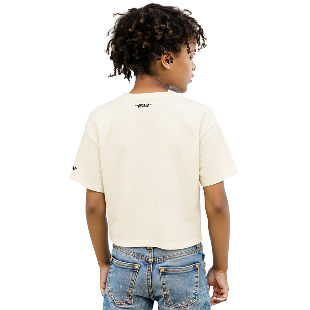 NFL MIAMI DOLPHINS RETRO CLASSICS BIG GIRL'S SS BOXY TEE (EGGSHELL)