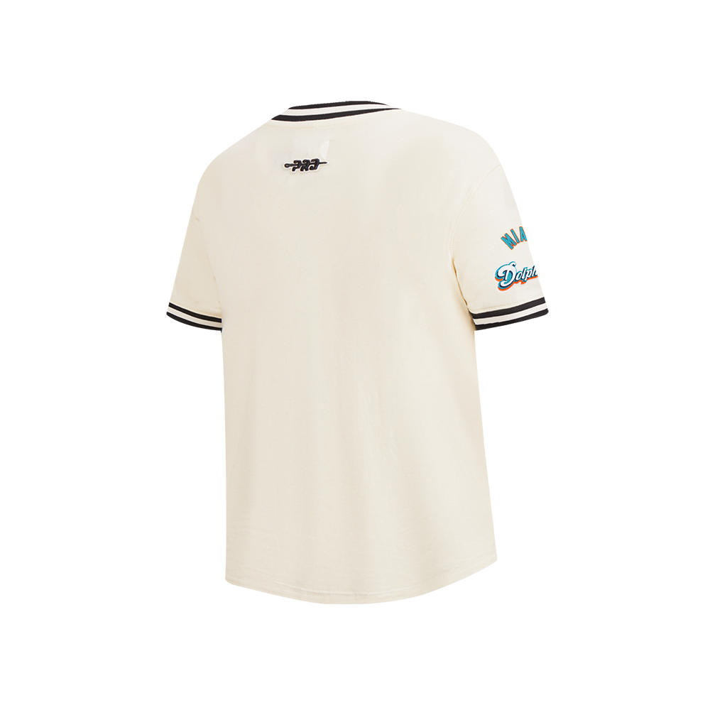 NFL MIAMI DOLPHINS RETRO CLASSIC LITTLE BOY'S SS TAPING TEE (EGGSHELL/ BLACK)