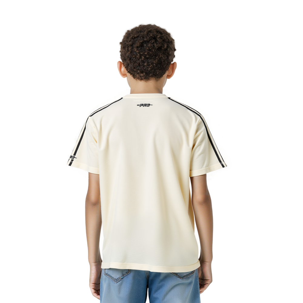 NFL MIAMI DOLPHINS RETRO CLASSIC LITTLE BOY'S SS STRIPED RIB TEE (EGGSHELL/ BLACK)