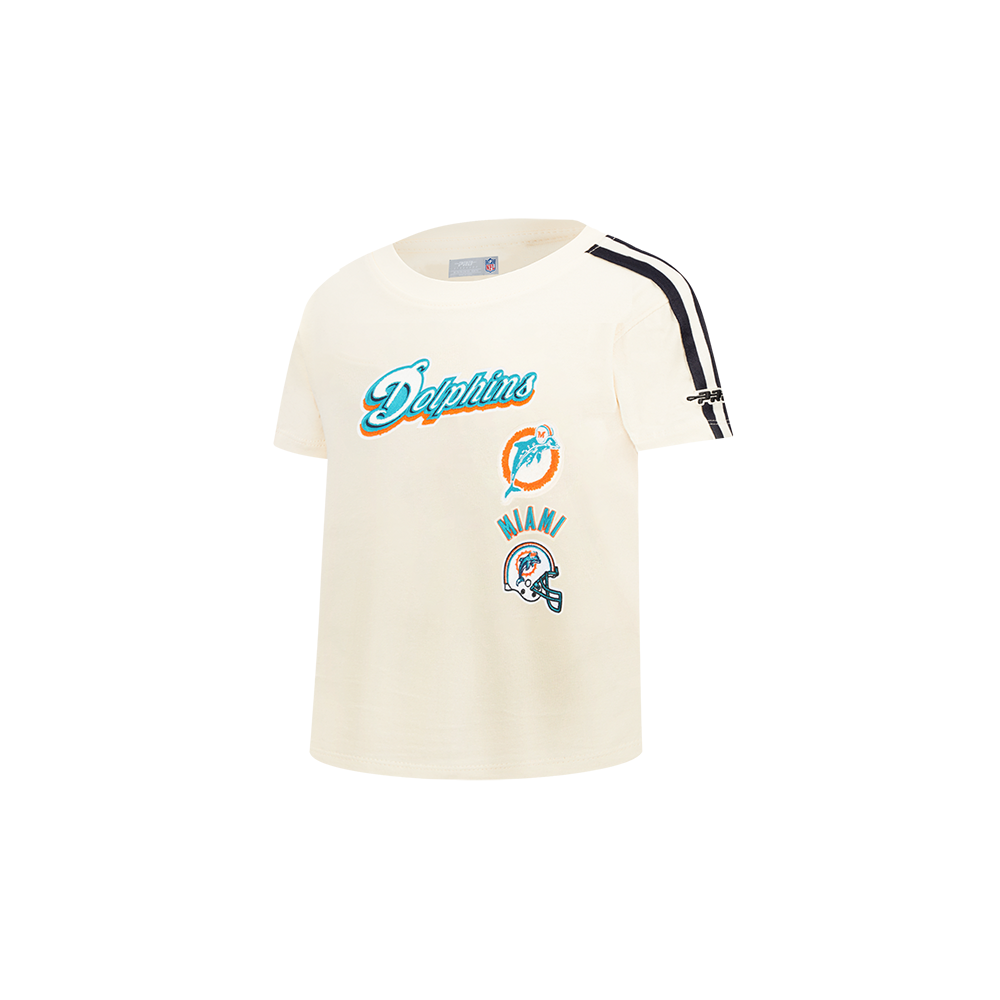 NFL MIAMI DOLPHINS RETRO CLASSIC TODDLER BOY'S SS TAPING TEE (EGGSHELL/ BLACK)