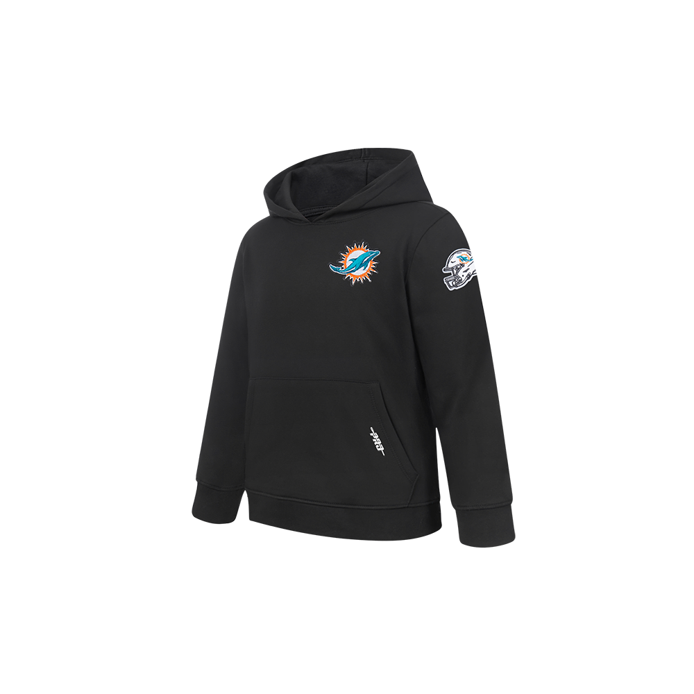 NFL MIAMI DOLPHINS CLASSIC TODDLER BOYS FLEECE PULLOVER HOODIE (BLACK)