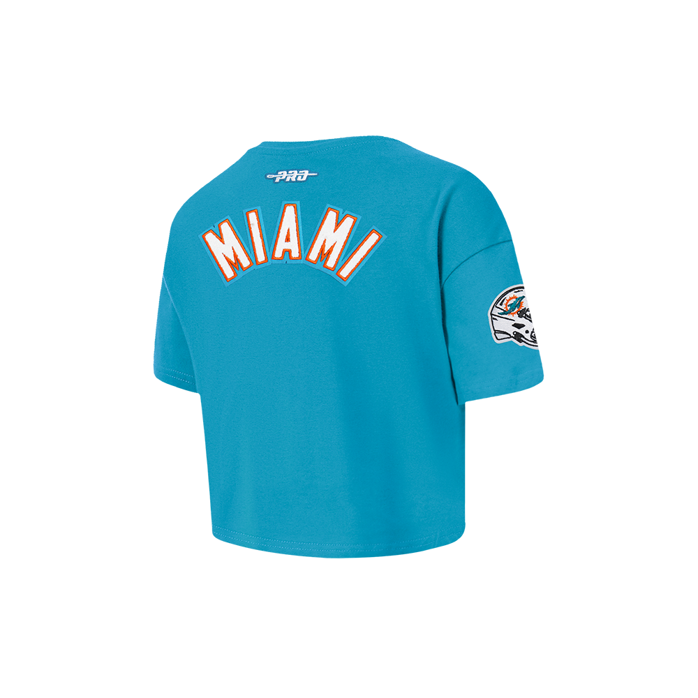 NFL MIAMI DOLPHINS CLASSIC TODDLER GIRL'S SS BOXY TEE (TEAL)