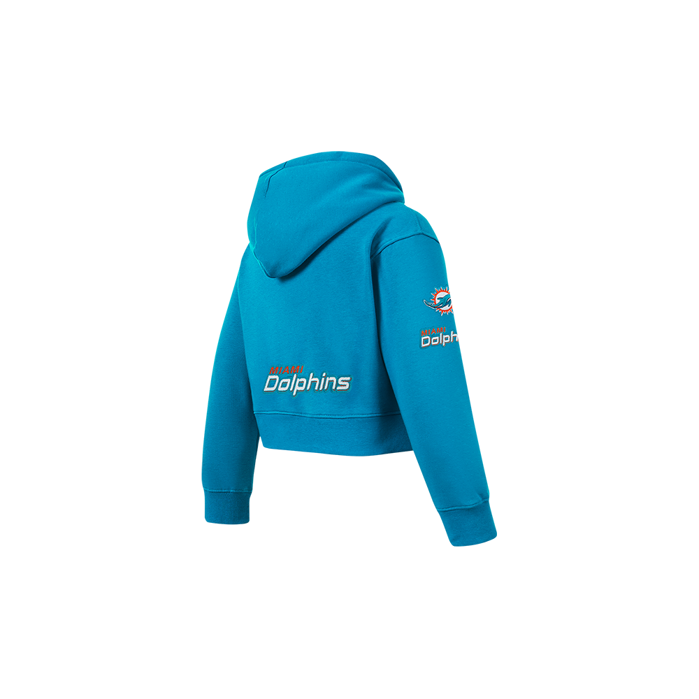 NFL MIAMI DOLPHINS CLASSIC TODDLER GIRL'S FLEECE FULL ZIP HOODIE (TEAL)