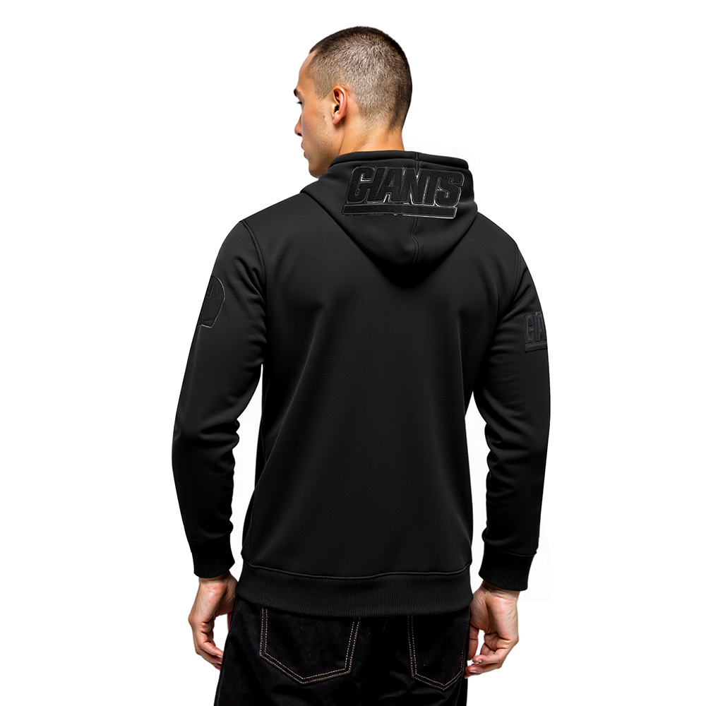 NFL NEW YORK GIANTS TRIPLE BLACK MEN'S DK FZ HOODIE (TRIPLE BLACK)