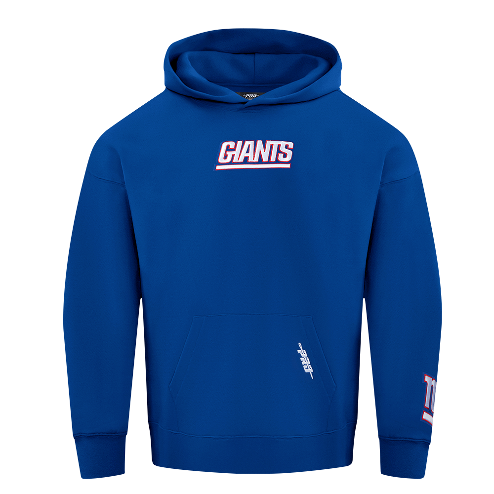NFL NEW YORK GIANTS WINGSPAN MEN'S DROP SHOULDER FLC PO HOODIE (DODGER BLUE)