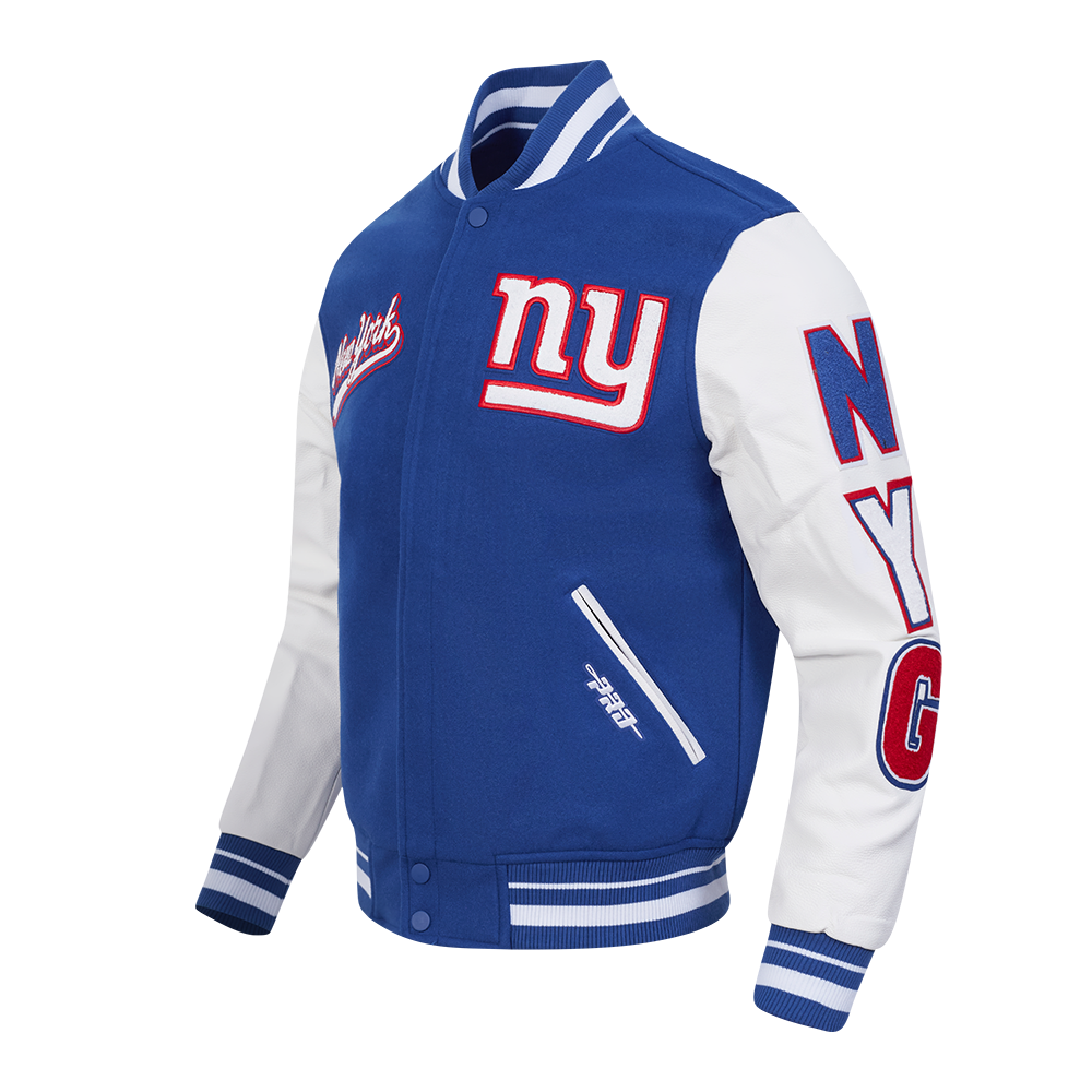 NFL NEW YORK GIANTS SCRIPT TAIL MEN'S RIB WOOL VARSITY (DODGER BLUE/WHITE)