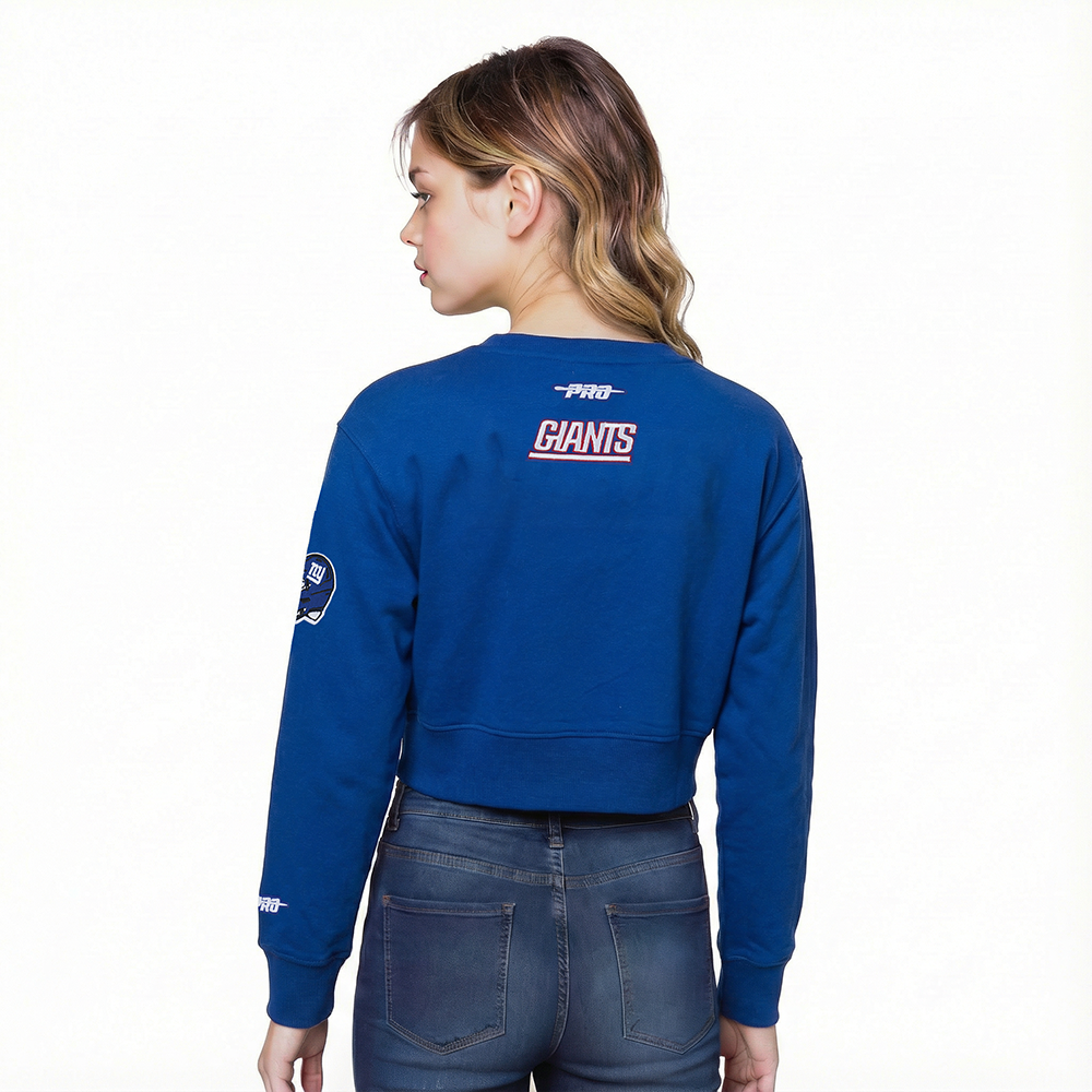 NFL NEW YORK GIANTS CLASSIC BIG GIRL'S FLC CREWNECK (DODGER BLUE)