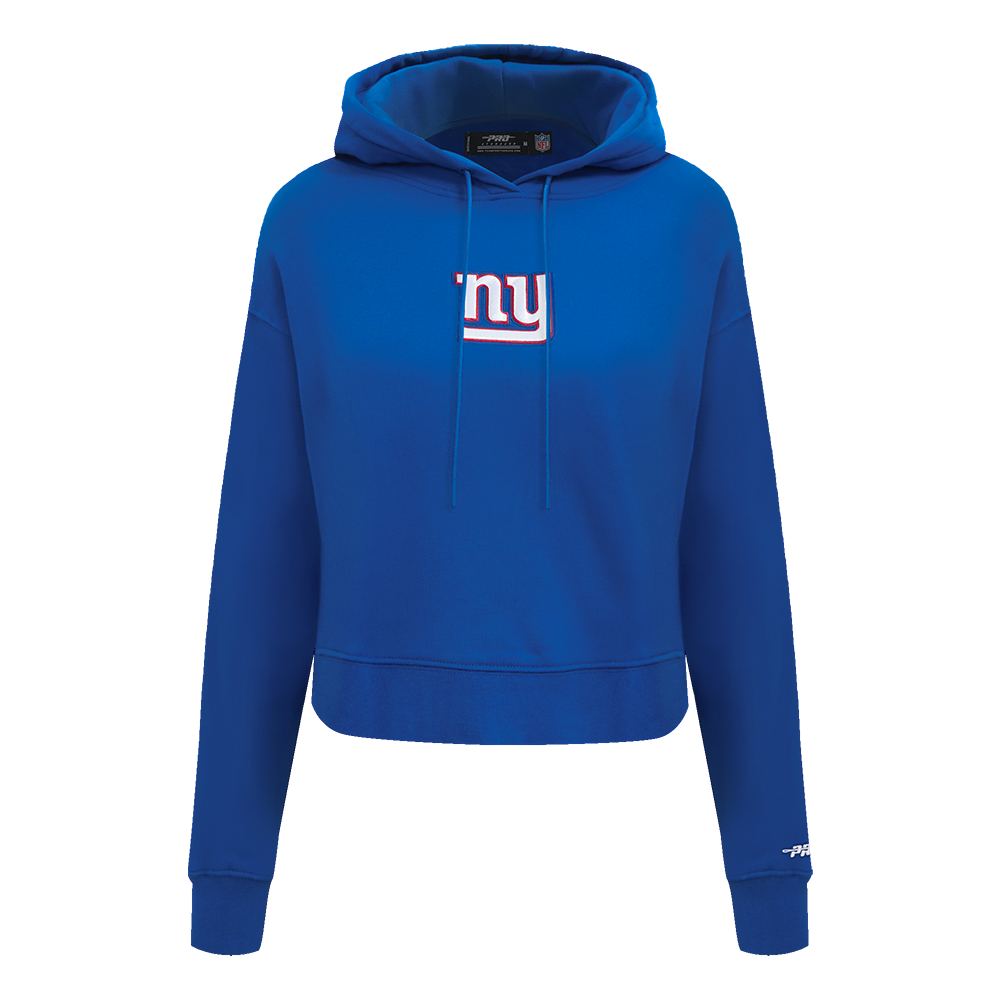 NFL NEW YORK GIANTS WINGSPAN WOMEN'S FLC CROPPED PO HOODIE (DODGER BLUE)