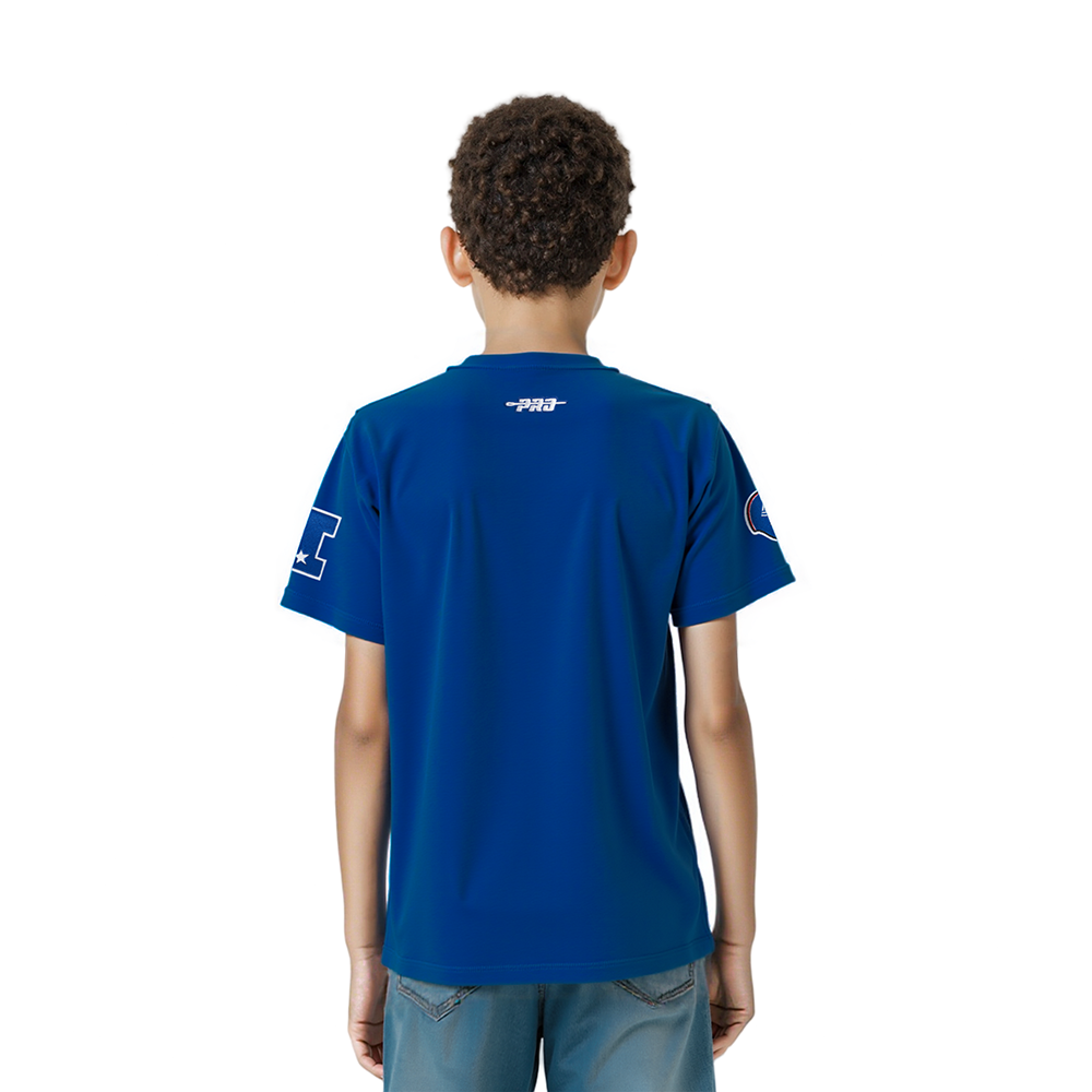 NFL NEW YORK GIANTS RETRO CLASSIC LITTLE BOYS SHORT SLEEVE TEE (DODGER BLUE)