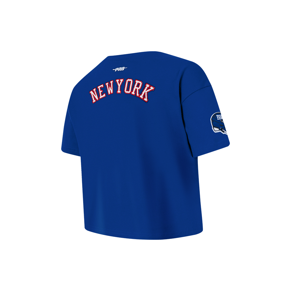 NFL NEW YORK GIANTS CLASSIC LITTLE GIRLS SHORT SLEEVE BOXY TEE (DODGER BLUE)