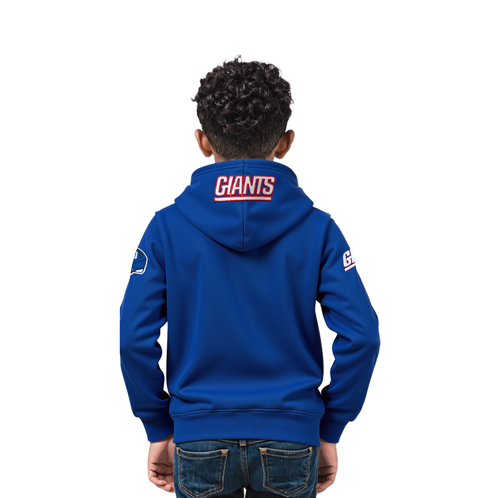 NFL NEW YORK GIANTS CLASSIC TODDLER BOY'S FLC FZ HOODIE (DODGER BLUE)
