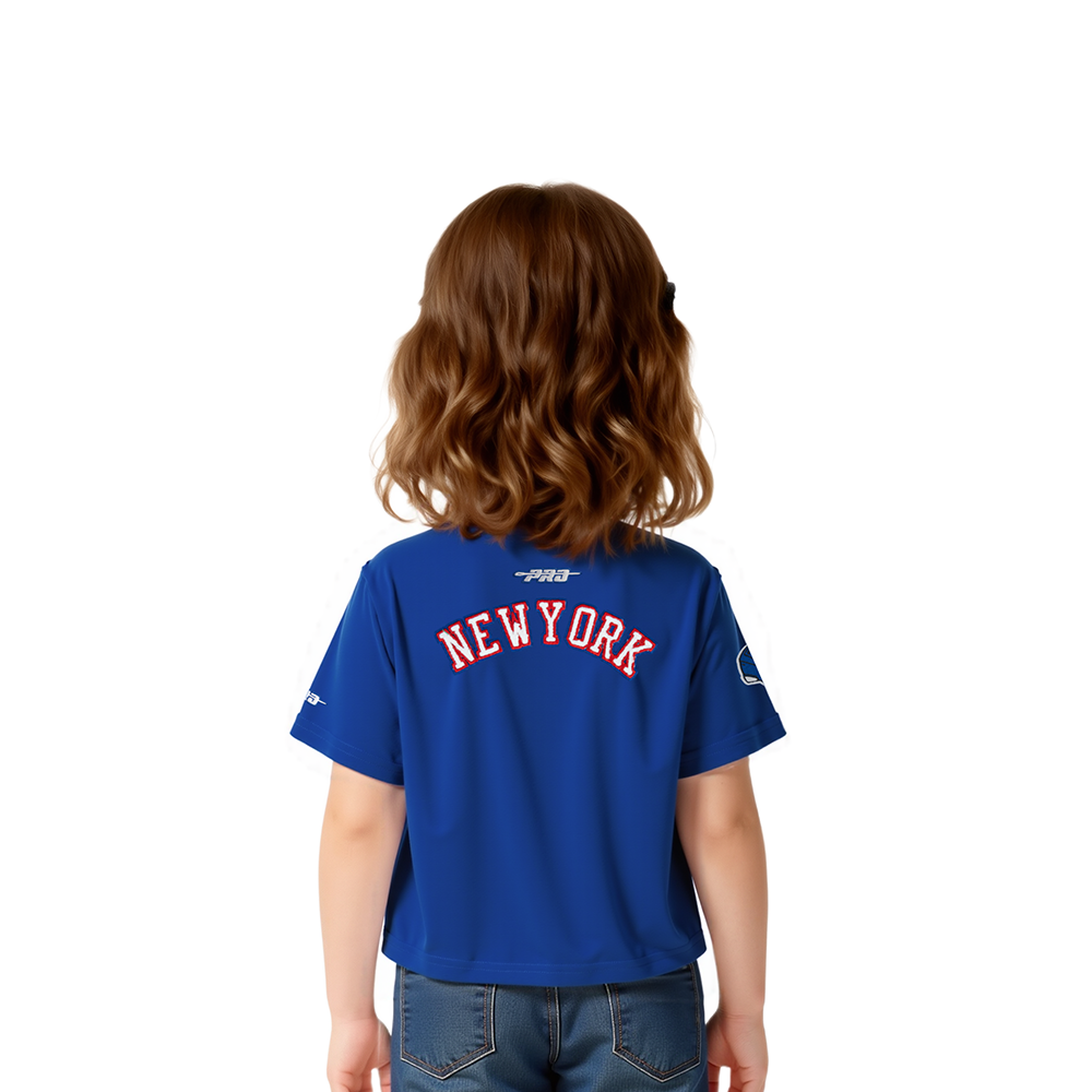 NFL NEW YORK GIANTS CLASSIC TODDLER GIRLS SHORT SLEEVE BOXY TEE (DODGER BLUE)