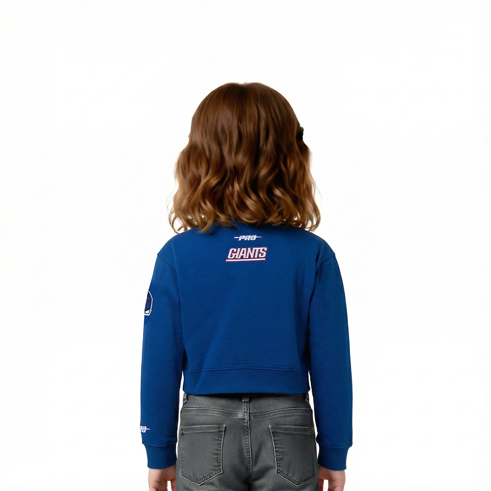 NFL NEW YORK GIANTS CLASSIC TODDLER GIRL'S FLC CREWNECK (DODGER BLUE)