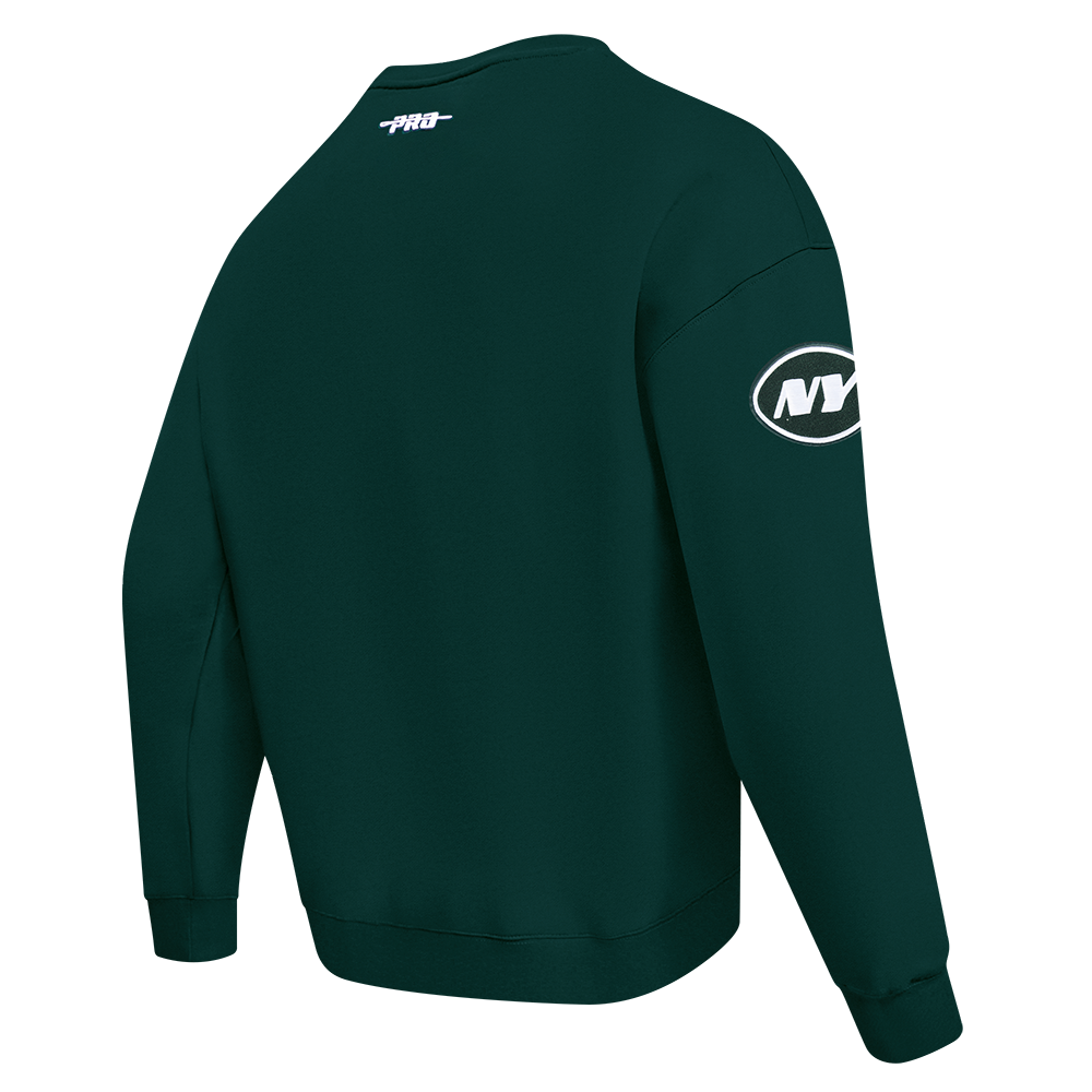 NFL NEW YORK JETS OLD ENGLISH MEN'S CREWNECK (FOREST GREEN)