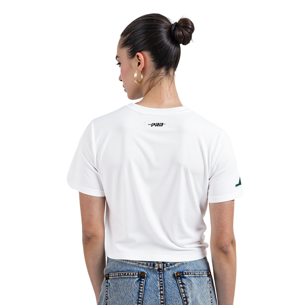 NFL NEW YORK JETS SCRIPT TAIL WOMEN'S SJ BOXY TEE (WHITE)
