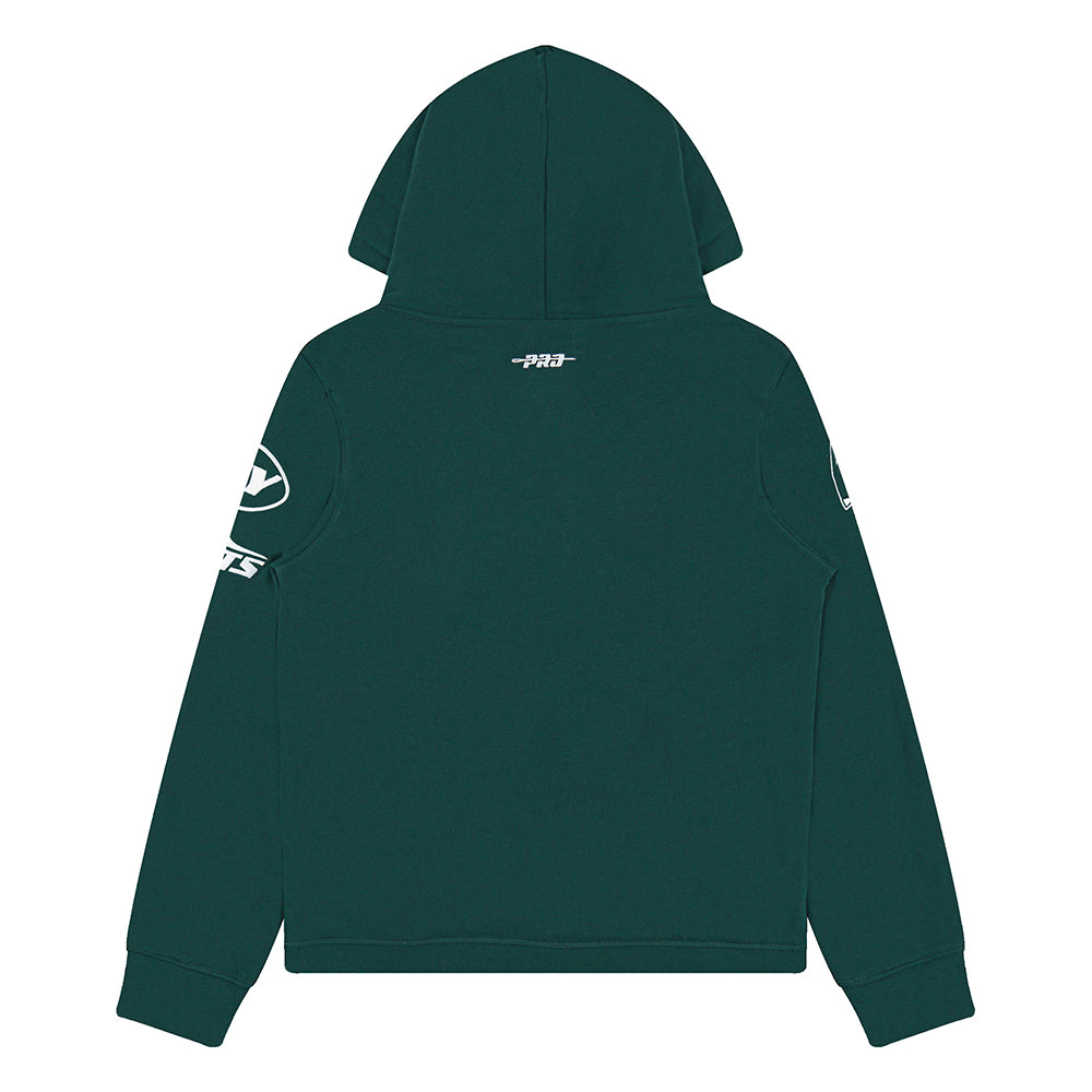 NFL NEW YORK JETS CLASSIC BIG BOYS FLEECE PULLOVER HOODIE (FOREST GREEN)