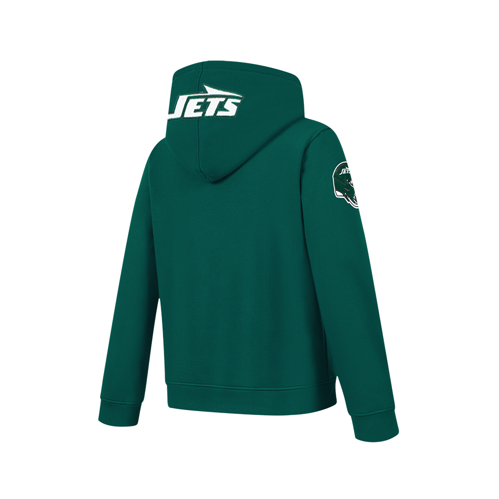 NFL NEW YORK JETS CLASSIC BIG BOY'S FLC FZ PO HOODIE (FOREST GREEN)